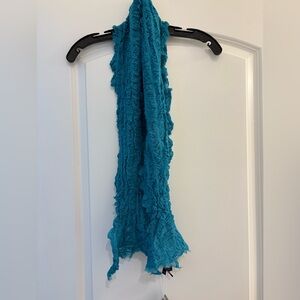 Eileen Fisher NWT Gauzy Wool Ruffled Scarf